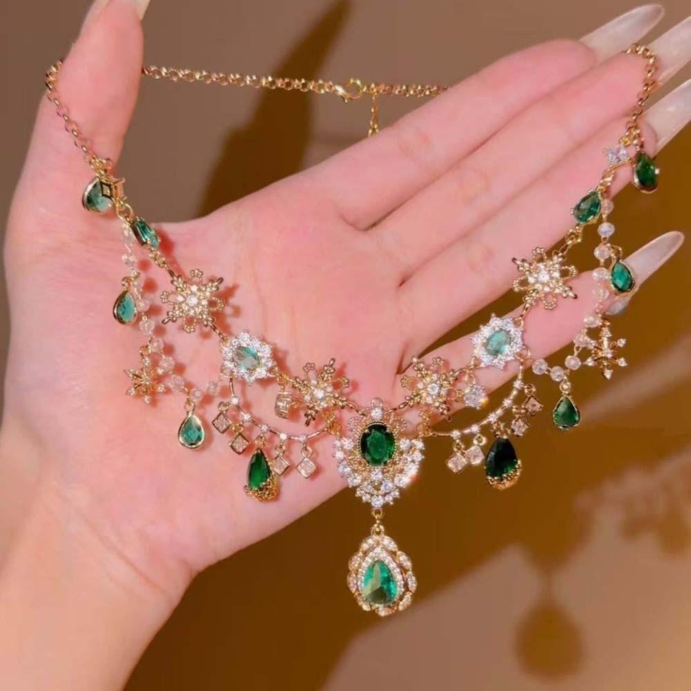 Lightweight Fairy Core Necklace Silver Plated Tassel Statement Chain  Photoshoot Props