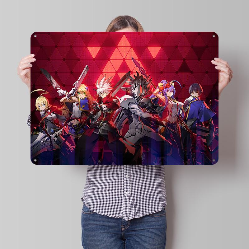 Blazblue Entropy D Texture Printed Poster Custom Vintage Metal Tin Plate Sign for Wall Art Home Decor Room Accessories House