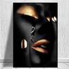 Classical Art Black Gold African Women Canvas Painting Wall Art Pictures Posters and Prints for Living Office Bedroom Home Decor No Frame