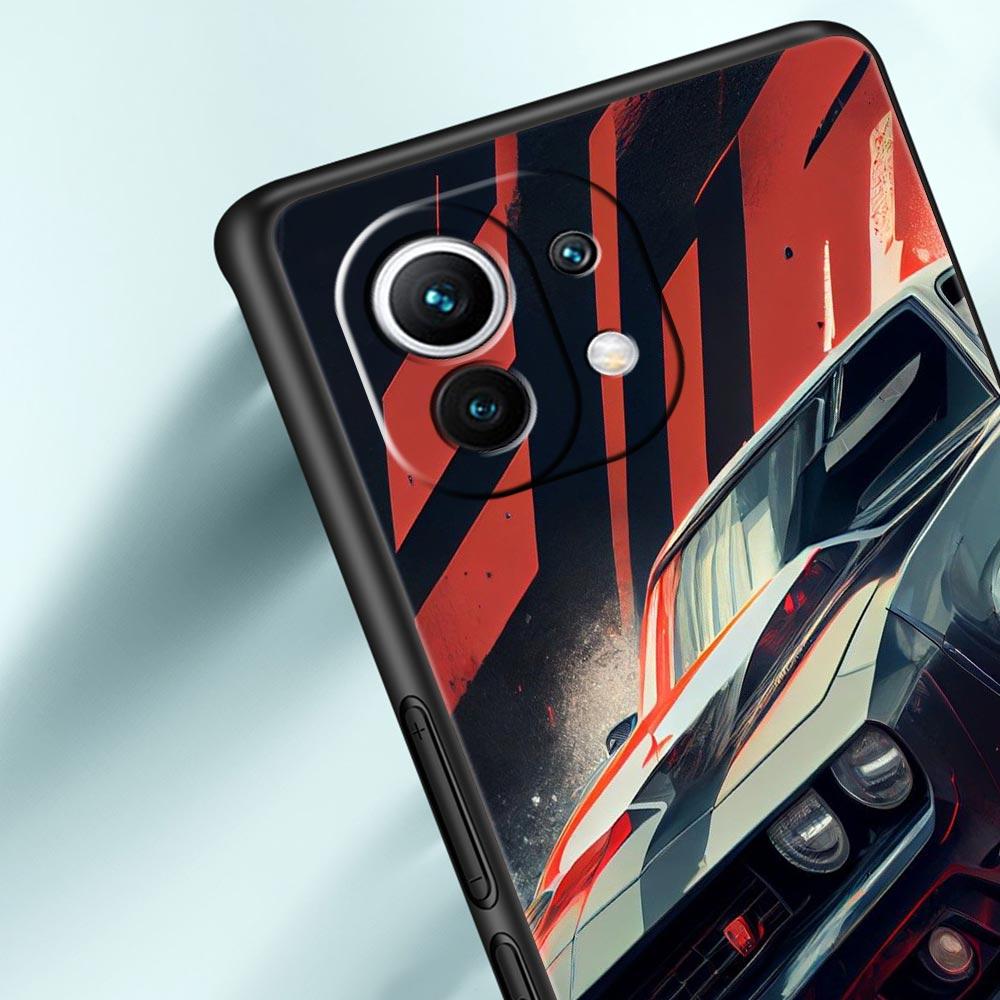 Sports Car Drift Phone Case Cover for Xiaomi Mi 17 Pro Max 15 14 13 12 11 Ultra 15T 14T 13T 12T 11T Pro Lite Soft TPU Shell Bags
