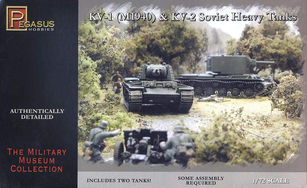 

Pegasus Hobby WWII Soviet Heavy Tank Set Plastic Model 1/72 KV-1 & KV-2