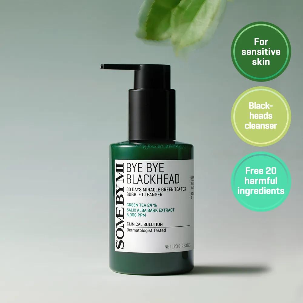 SOME BY MI Bye Bye Black Head 30 Days Miracle Green Tea Tox Bubble Cleanser 120g