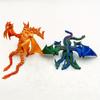 3D-gedrucktes dreiköpfiges Drachenfigurenmodell mit mehrfarbigem Lasergradient Geeignet für die Dekoration von Schreibtischen im Innenbereich, Zimmerdekoration