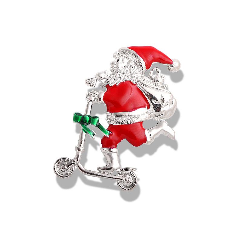 Brooch Christmas Brooch Deer Snowman Christmas Tree Corsage Alloy Diamond Versatile Clothing Accessories