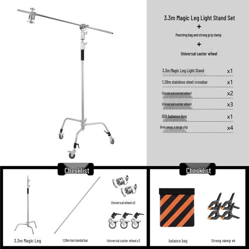 OLOEY 3.3m Heavy-Duty C-Stand Photography Kit