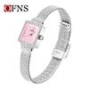 OFNS Women's Retro Quartz Watch with Wheat Ear Mesh Strap - Waterproof Ladies Wristwatch