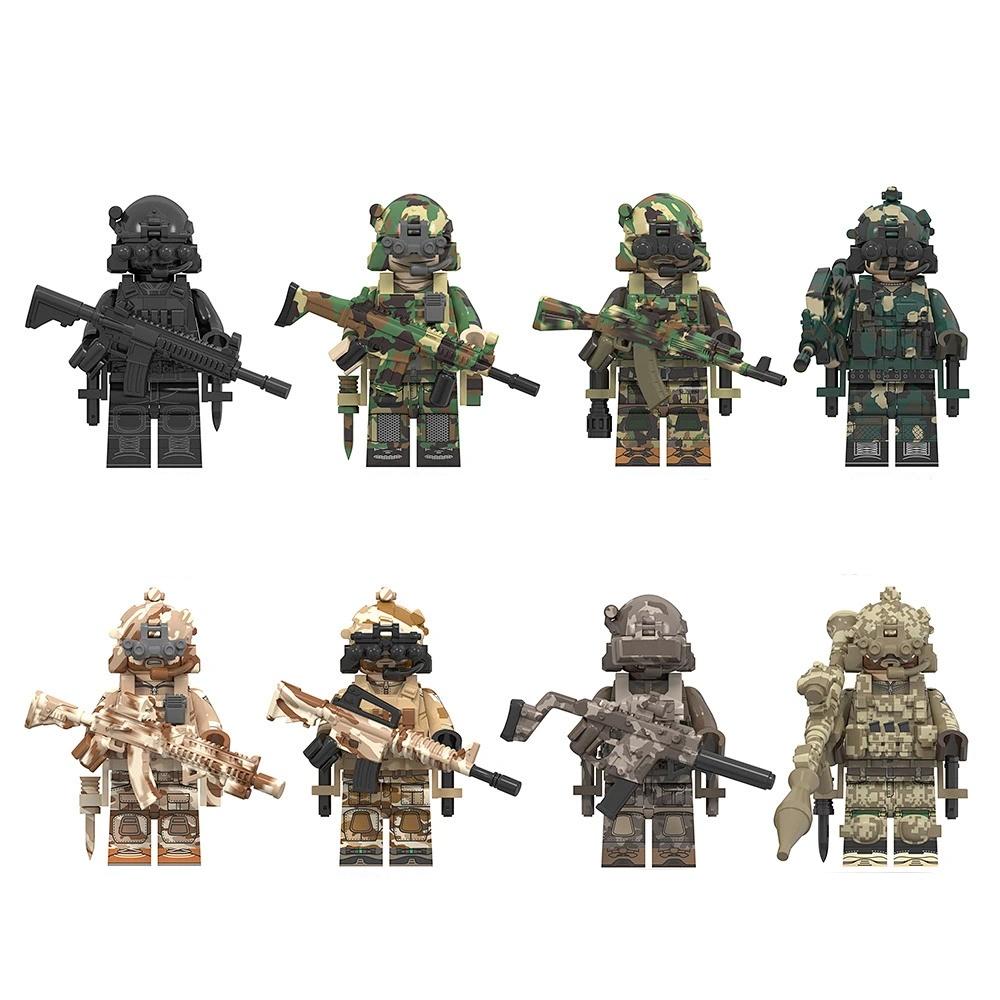 Collection-Boys' Police Commando Minifigure Building Block Toys