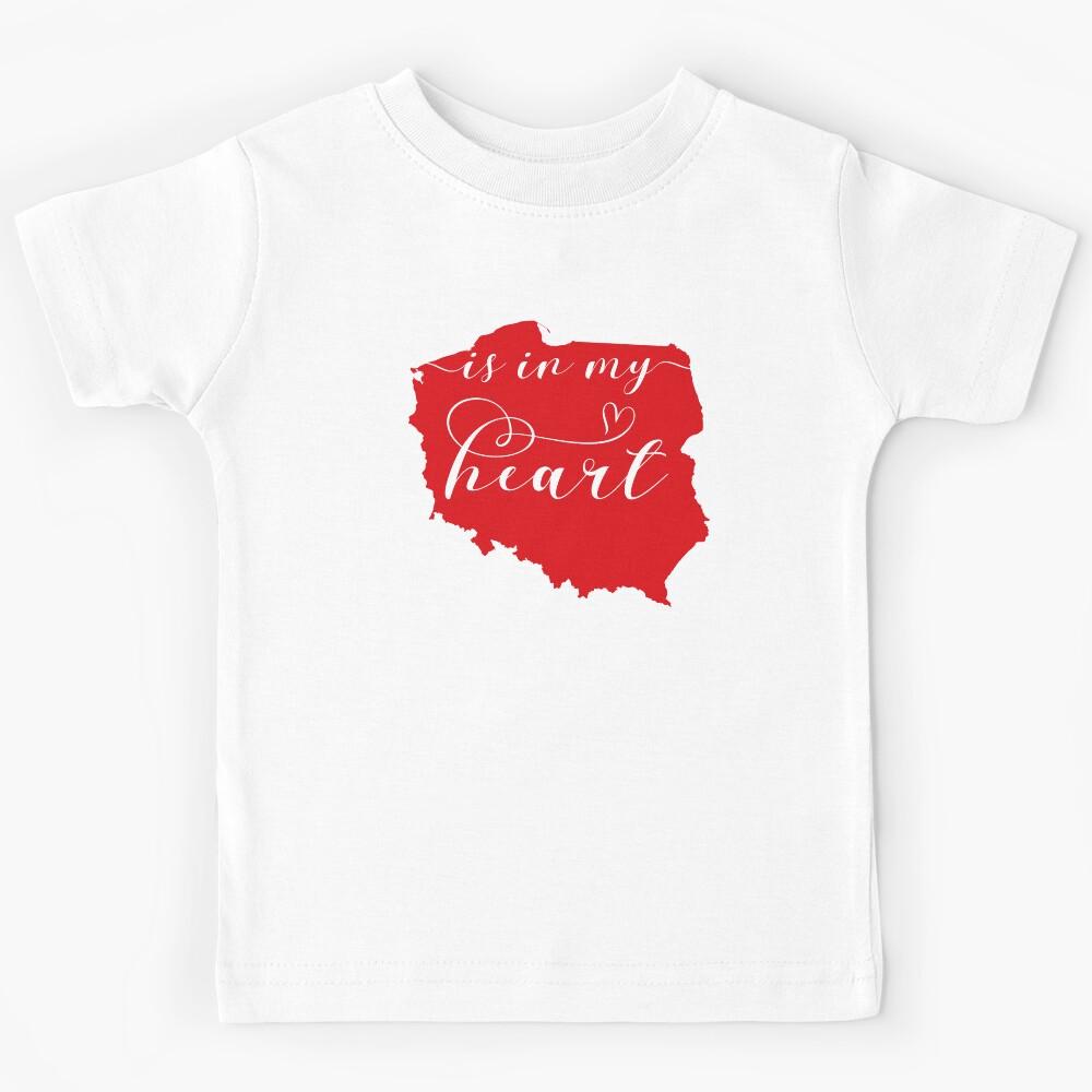 Poland Is In My Heart Map   Kids T-Shirt 130