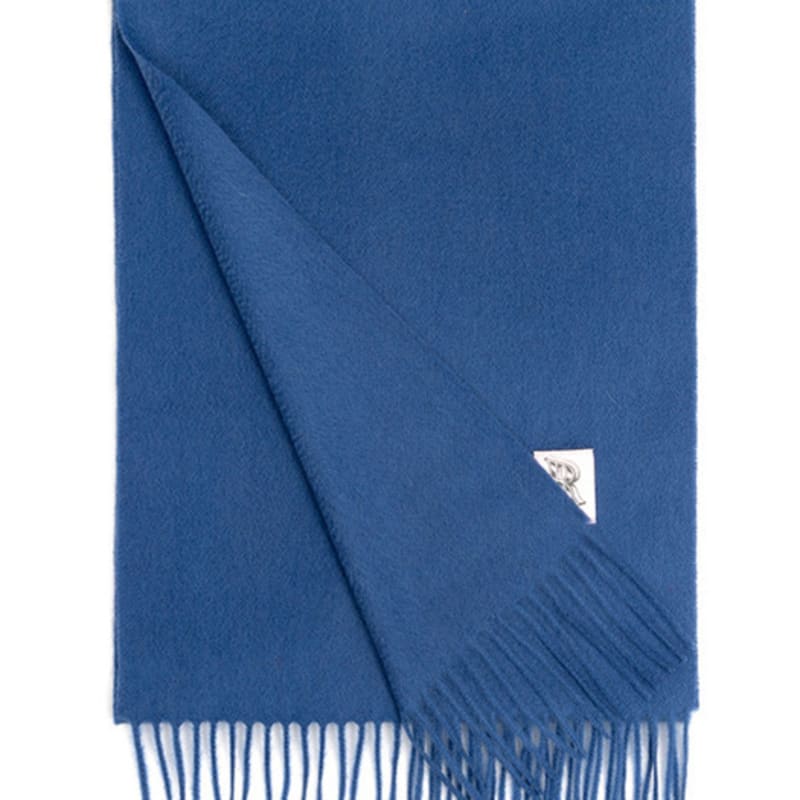RECLOW RECLOW LAND 100% Cashmere Muffler Blue