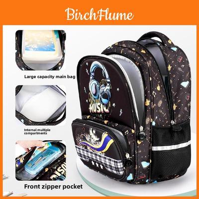 Cartoon Childrens School Backpack With Breathable Waterproof Oxford Fabric For Elementary Kids