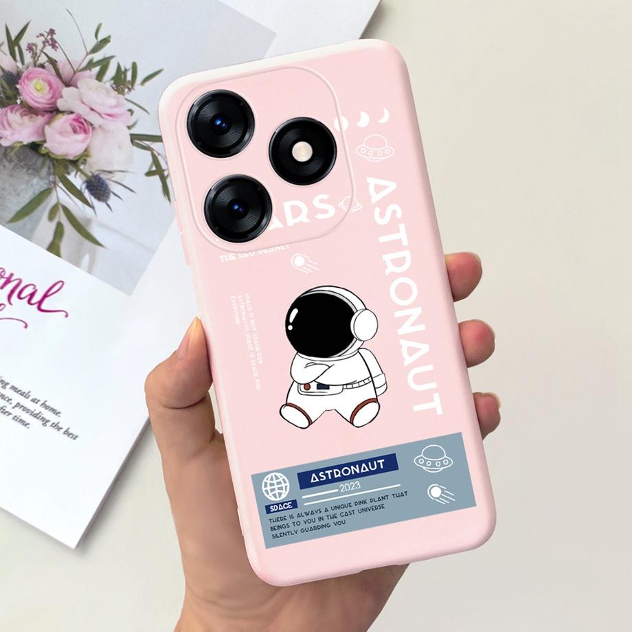 For Tecno Spark 10C KI5k KI5m Case Tecno Spark 10 Pro Spark10 Back Cover Shockproof Liquid Silicone Coque Astronaut Dinosaur