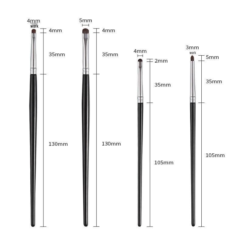 Baishui Ziegenhaar Augen Detail- & Verblendpinsel Set - 4 Stück