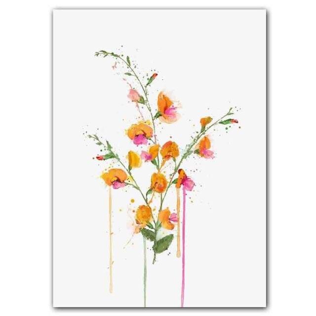 Neue Nordic Abstrakte Splash Tinte Kunst Druck Leinwand Malerei Blume Poster Büro Wand Malerei Wohnzimmer Dekoration Wandbild Kein Rahmen
