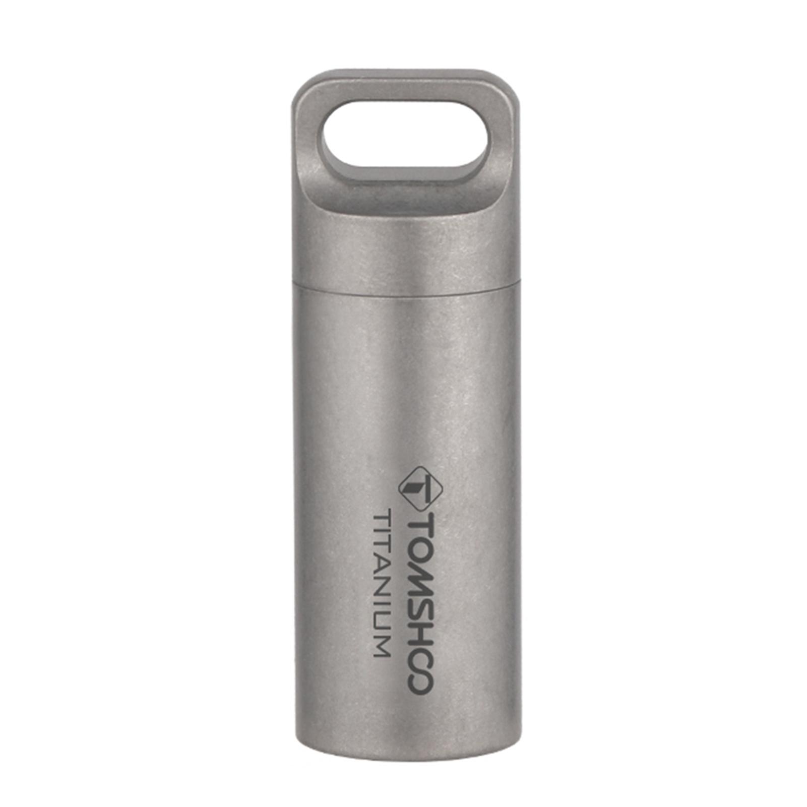 Titanium Pill Case Portable Sealed Medicine Bottle Home Outdoor Pill Box Waterproof Titanium Pill container Camping Hiking