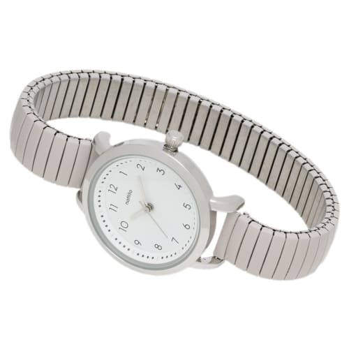 

Fieldwork Women s Analog Watch with Bellows Strap, Gray Stainless Steel, Suela ST290-1