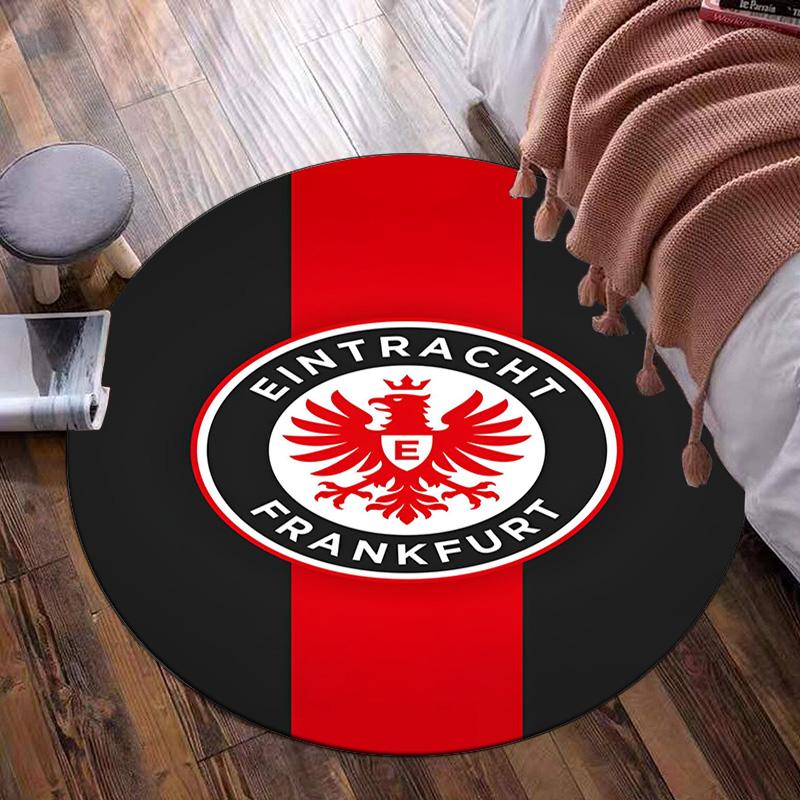Eintracht Frankfurt Crest Round Rug for Livingroom,Bedroom, Palyroom, Chair Rug, Area rug, Circle Carpet, Fan Christmas gift
