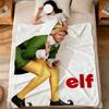 Filmas linksmas menas Kalėdos e-elfas minkštas šiltas pliušinis pledas bendrabučio sofai svetainei augintiniui namai miegamojo dovana snauduliui namai flanelė
