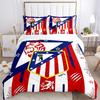 Atletico Madrid Crest Print 3Pcs Bedding Setduvet Cover With 2 Bedropillowcase Home Birthday Gift