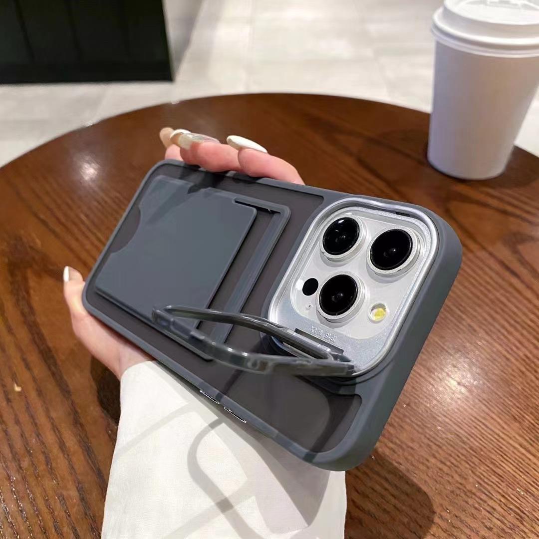 

Держатель для карт Два в одном Чехол для телефона iPhone 15pro с масляным напылением Защитный чехол однотонного цвета для Apple 12 Apple 13