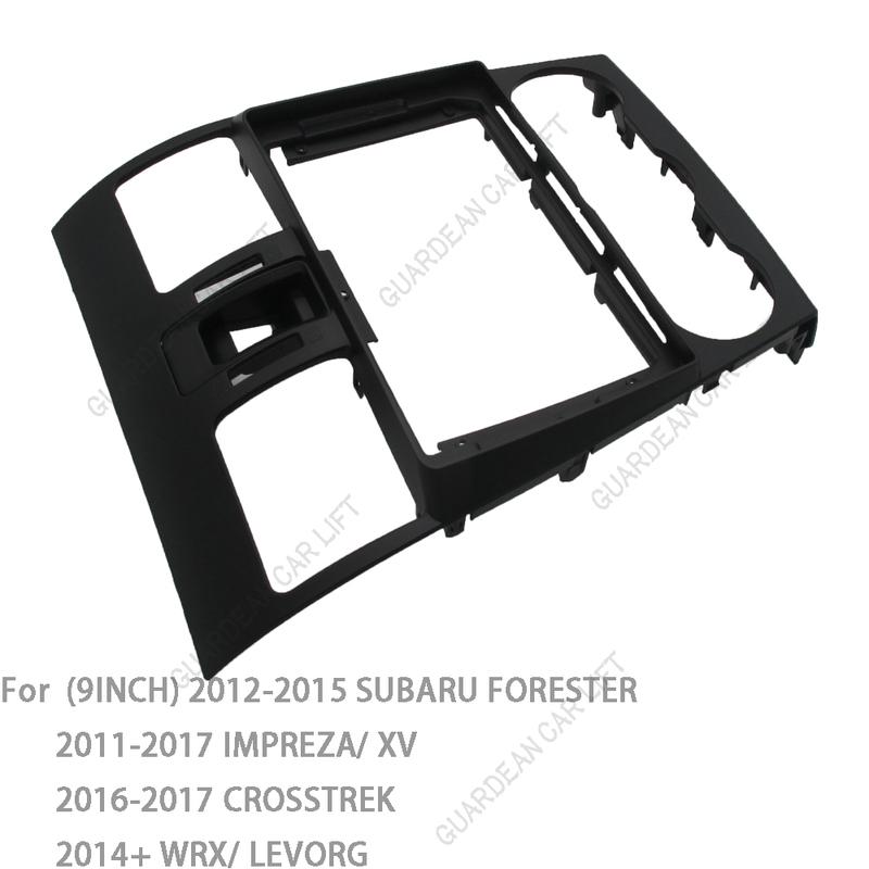 Für SUBARU FORESTER IMPREZA XV CROSSTREK WRX LEVORG 2013+ Stereo-DVD-Player Panel Armaturenbrett-Einbausatz Rahmen 9 Zoll Radioblende passend