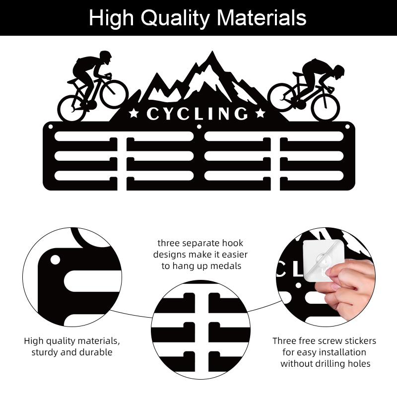 Acrylic Bicycle Medal Storage Rack Personalized Name Award Rack Sport Medal Display Wall Decoration Multifunctional Medal Holder