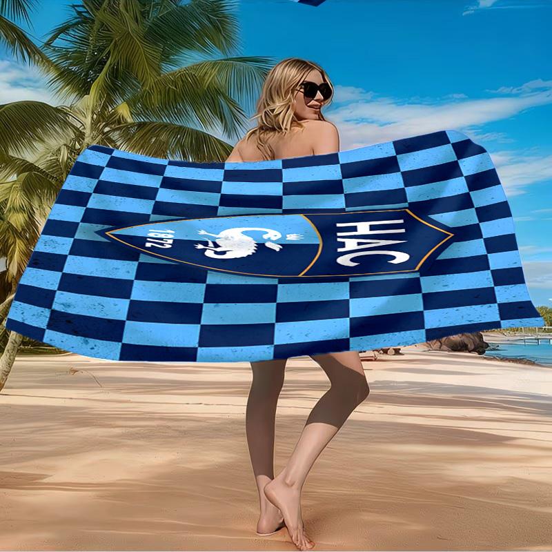 Le Havre Crest Heritage Beach Towel Microfiber Beach Towel, Lightweight and Quick-Dry, for Summer Travel, Swimming Pool Fan Birthday Gift