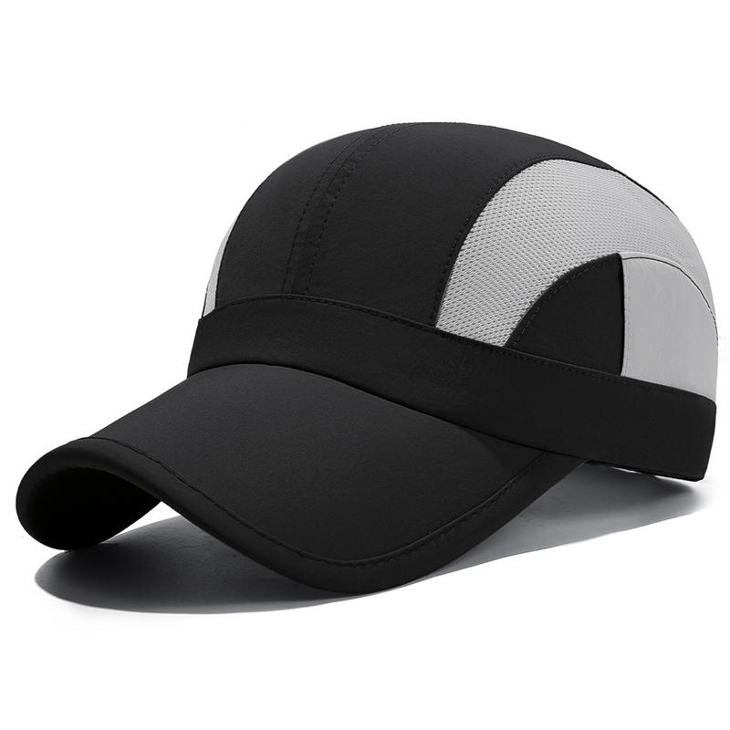 Summer Quick-Dry Baseball Cap Brim Spliced Net Cap Outdoor Sports Sun Hat Cap