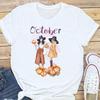 Printed Style S Autumn Womens Halloween and Thanksgiving Womens Kawaii Cartoon Top Tshirt Aesthetic Clothes Harajuku
