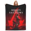 A-Assassins Creed Knitted Blanket Velvet Action Adventure Soft Throw Blanket for Bedroom Sofa Bedspread