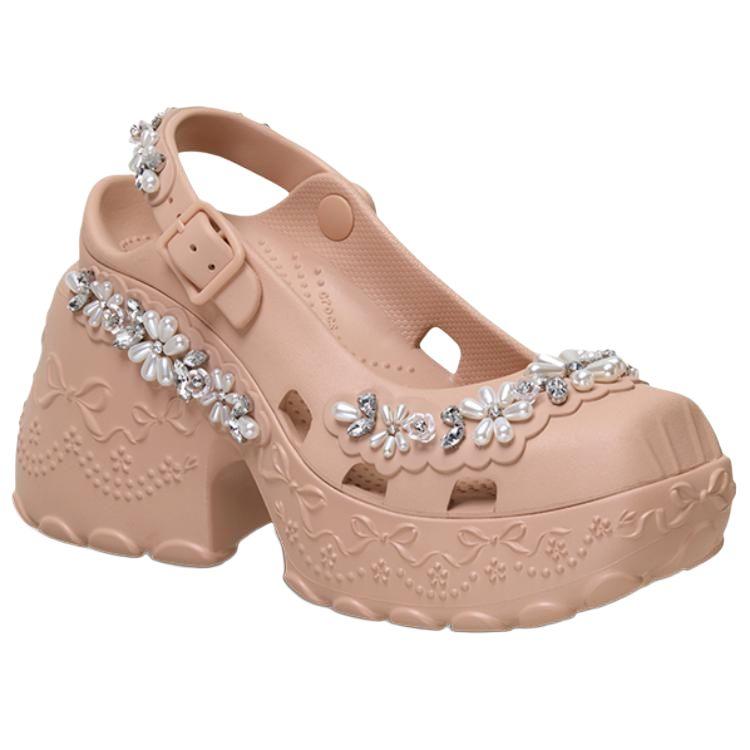 Simone Rocha X Crocs  Ballerina Platform Pink Caramel Women Sneakers 211079-7AF