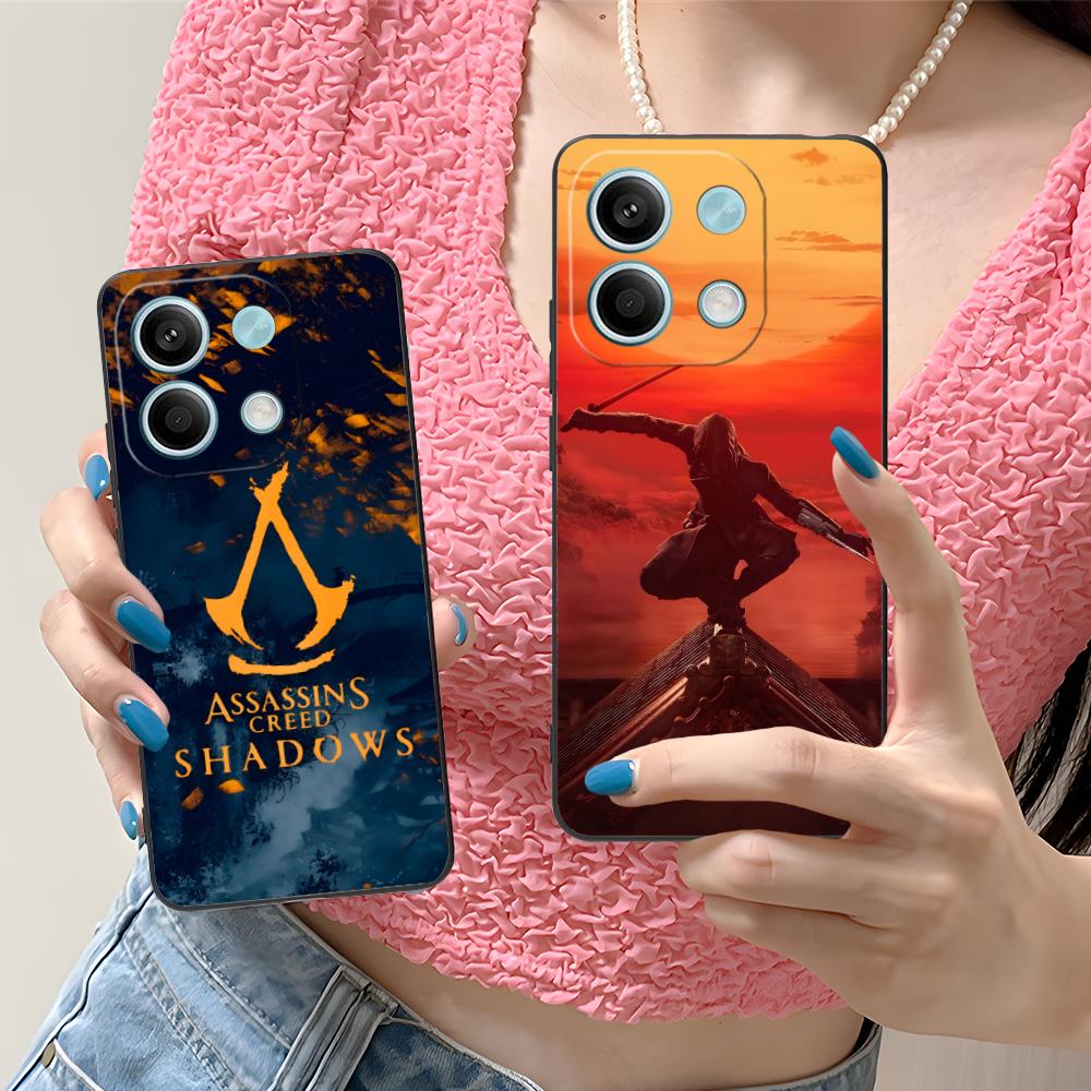 Assassin Shadow Handyhülle für Xiaomi Redmi Note 14 13 12 11 10 9 S A Pro Plus Lite 5G Schwarze Abdeckung Handys Smartphone