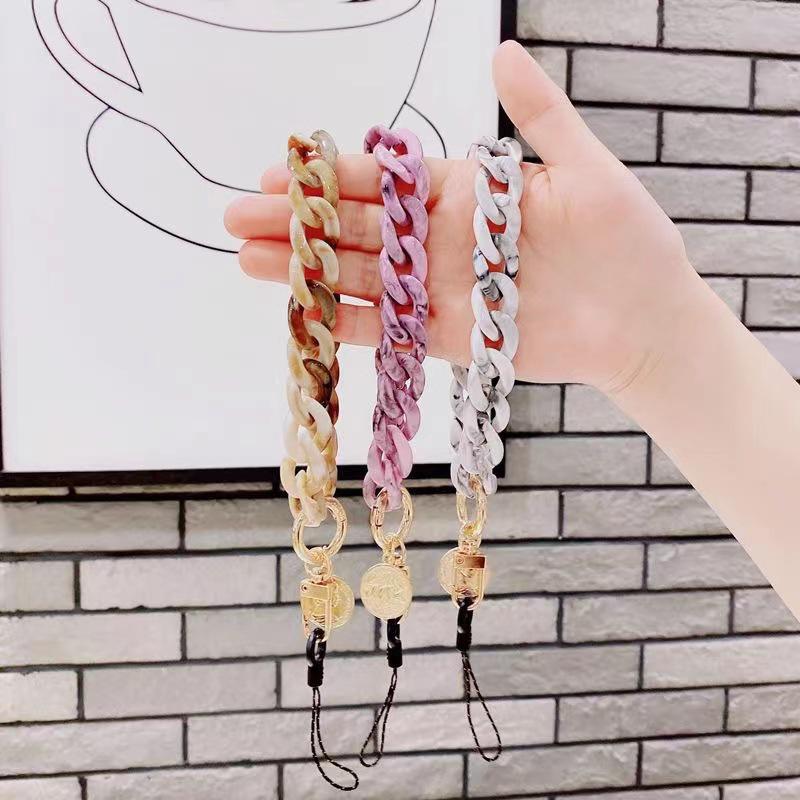 

Геометрический акриловый шнурок для телефона против потери с подвеской-ключом Standard коричневый