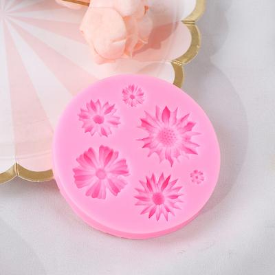 3D Sonnenblume Blütenblätter Geprägte Silikonform Relief Fondant Dekorierwerkzeuge Schokolade Gumpaste Süßigkeiten Tonform