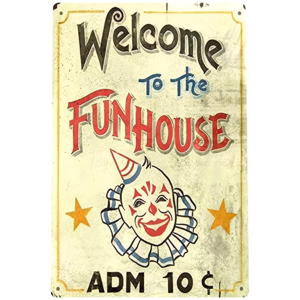 

Fun House Circus Clown Metal Decor - 12x8 Art, Perfect for Kitchen, Store, Ranch & Bar Wall Decor 20x30cm（7.8x11.8inch）