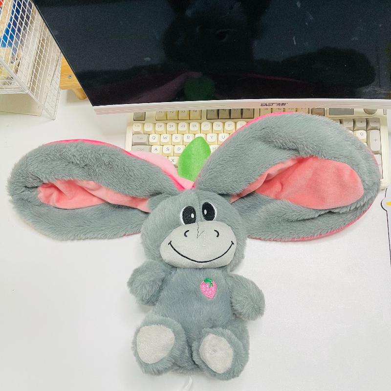 Baby Strawberry Donkey Plush Toy Stuffed Creative Into Fruit Transform Breathing Donkey Sleeping Doll 30cm for Kid Birthday Gift