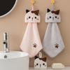 Hanging Hand Towel For Home Use Cartoon Coral Fleece High Absorbency And Softness Hangable Towel Convenient