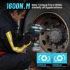 SEESII 1600NM High Torque Impact Wrench 3/4" Cordless Impact Gun Brushless Electric Wrench for Truck Car with 3/4"to1/2" Adapter