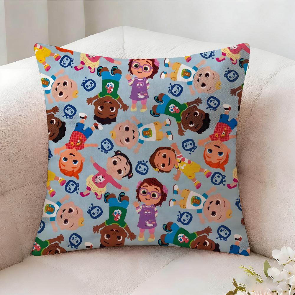 C-cocomelon Cartoon Pillow Case Pillowcase, Double-sided Printed, Sofa Cushion, Bedroom Headboard Pillow