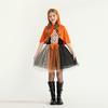 Halloween Children's Costume Pumpkin Witch Costume Witch Dress Cloak Shawl Star Dress Girls Show Costume