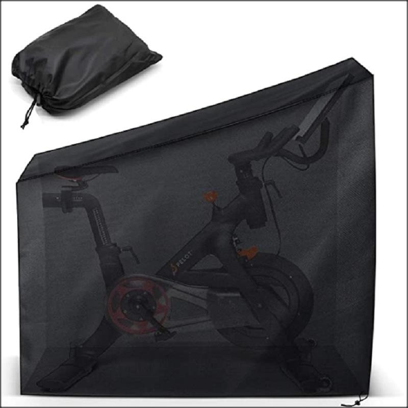 Multi-Function Exercise Bike/Spinning Cover, Indoor & Outdoor Waterproof Dustproof, Black Furniture-Grade Bicycle Protector