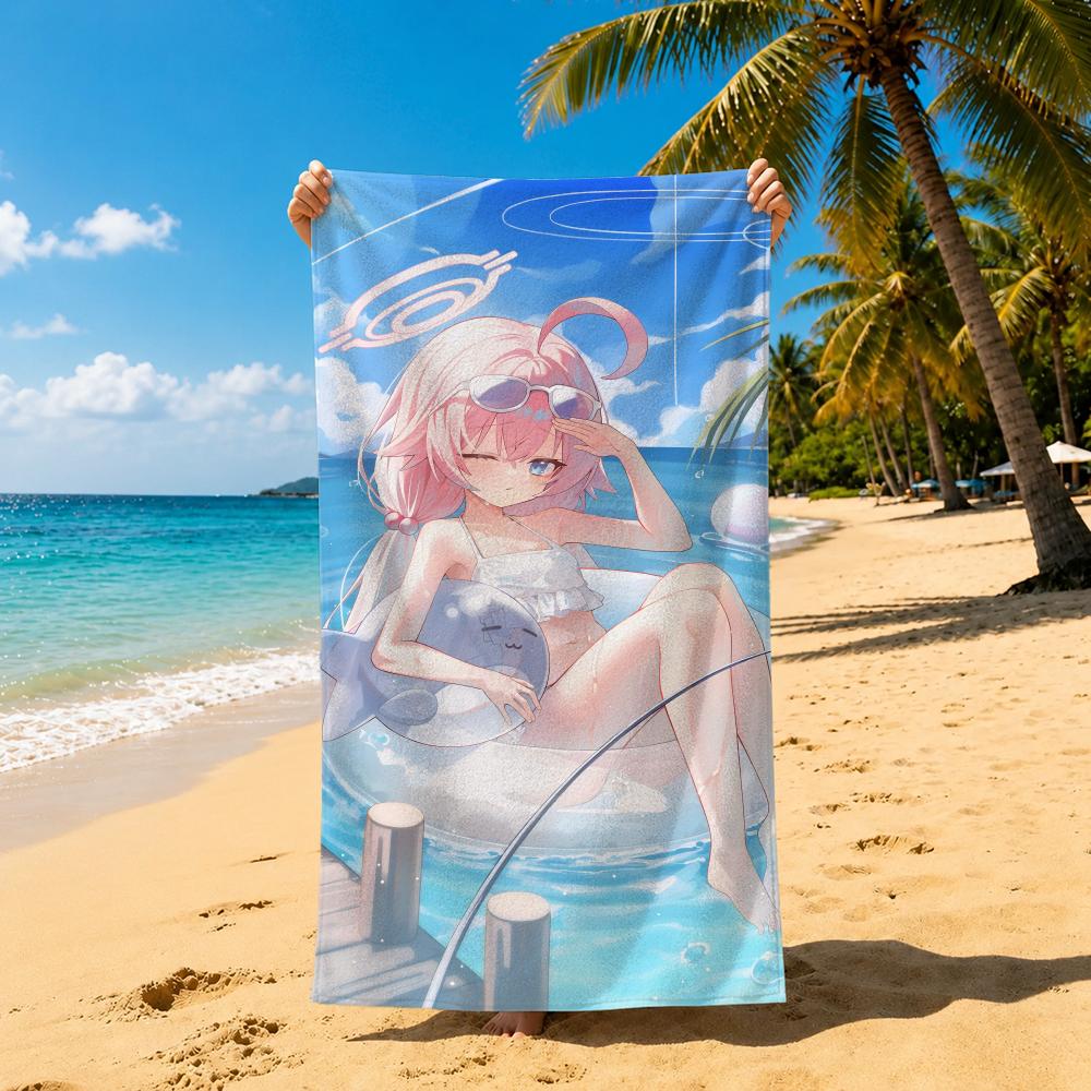 Hoshino Takanashi Blue Archive Towel Towel Soft Pool Gift For Travel Gym Shower Cool Camping Quick Dry Sports Large Beach Towel