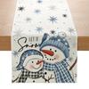 Christmas Printed Table Flag Kitchen Table Festive Decoration Small Tablecloth Linen Table Cloth
