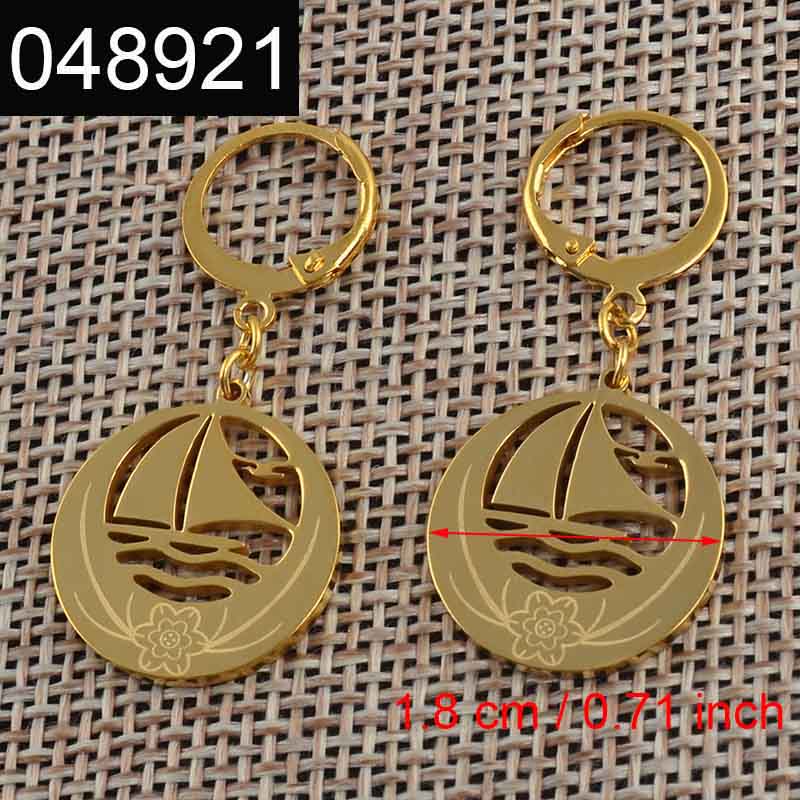 Anniyo Gold Color Earrings for Women Girls Kiribati Earring New Zealand Australia Jewelry Marshallese Micronesia #048221