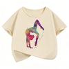 Funny Dance Girl Design Printed T Shirts Short Sleeve Fashion Kids Childrens Tshirt Girls Summer Spring Casual Top Tee