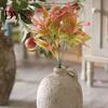 Fake Plant Artificial Realistic with Stems Non-withering No Watering 4 Branches Home Decoration Simulation Easy Care Trumpet Flower Green Leaf Bouquet
