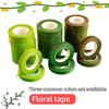 1-12Rolls Green Bouquet Floral Tape Self-adhesive Stamen Wrapping Paper Tape DIY Flower Decor for Florist Wedding Party Supplies
