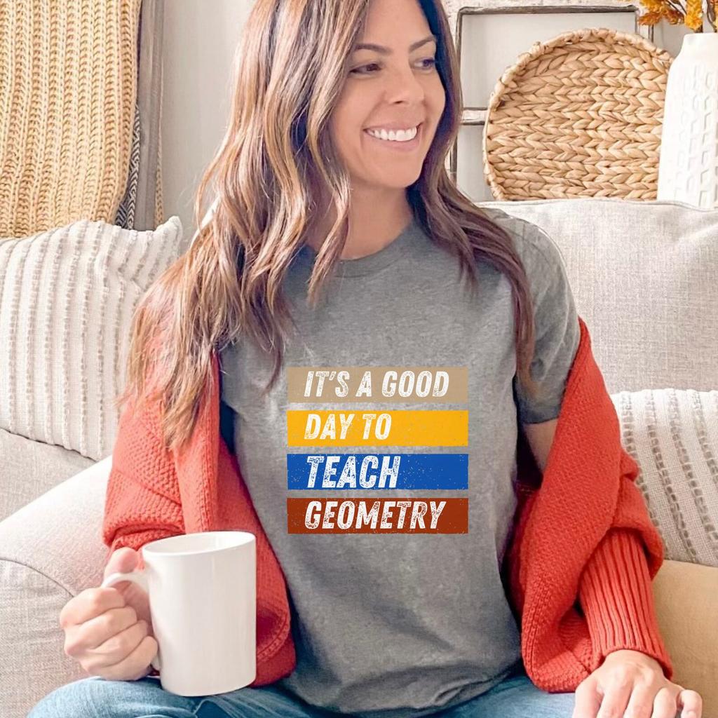 Geometry Teacher Shirt, Unisex Softstyle T-shirt for Teachers, High School Teacher Outfit, Back to School, Matching Tee, STEM