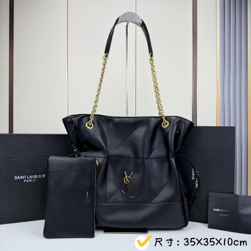 

Y Grid Chain Tote Bag Women Large Capacity Single Shoulder Crossbody High-end Fashionable 35x35x10 чорний