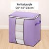 Cotton Quilt and Clothes Organizer Bag with Window, Non-Woven Fabric for Packing and Storage