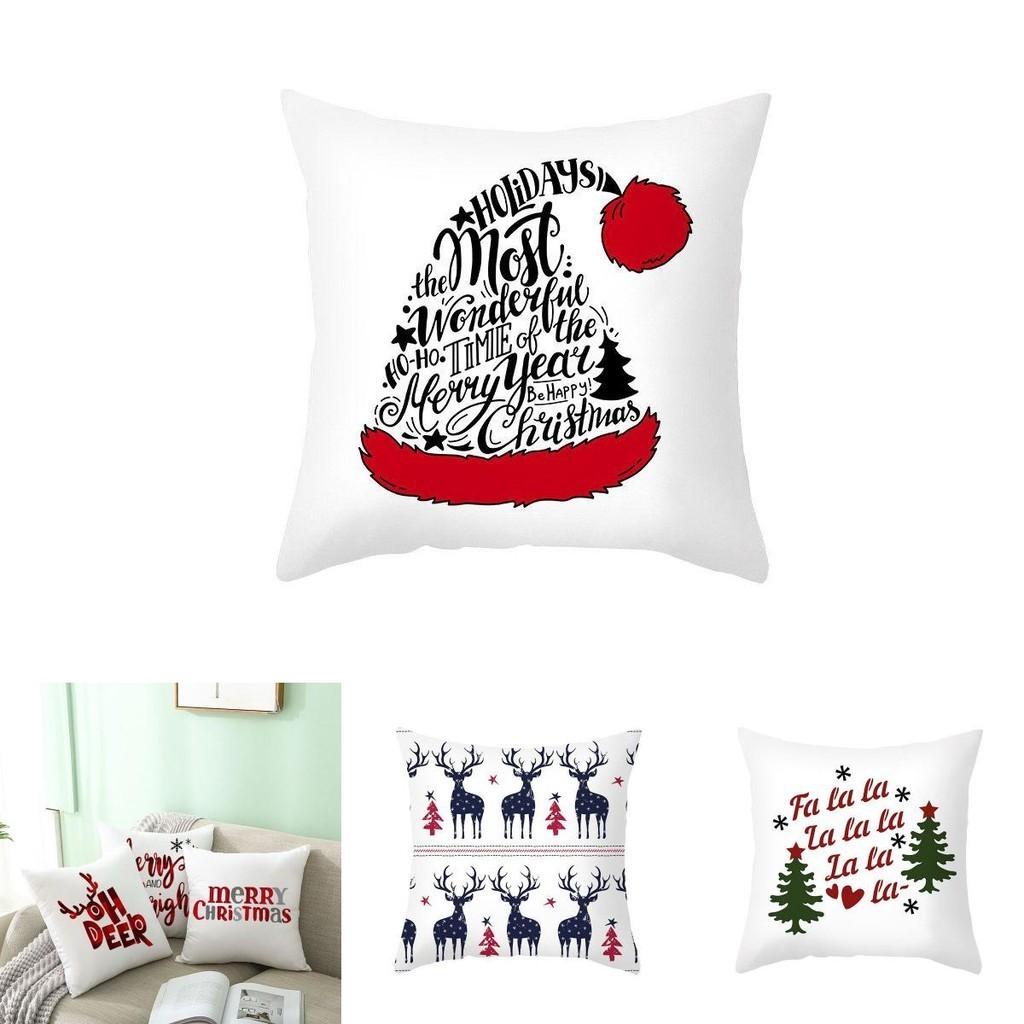 Cheerful Christmas Themed Pillow Case Cushion Cover For Joyful Holiday Decor